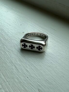 Vintage Silver Tone Pinky Ring - Y2K / Edgy Unisex Style